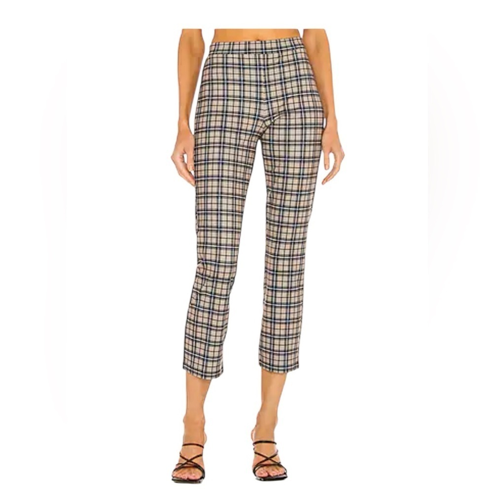 Sanctuary Carnaby Kick Crop Pant Tucson Plaid Elastic Waistband Stretch 1X